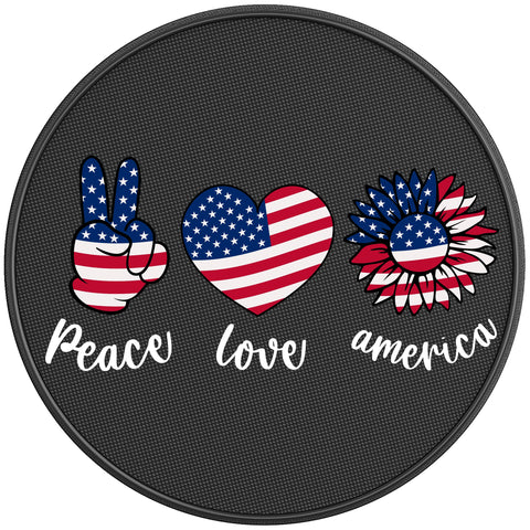 PEACE LOVE AMERICA PEARL  WHITE CARBON FIBER TIRE COVER