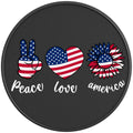 PEACE LOVE AMERICA BLACK CARBON FIBER TIRE COVER