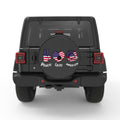 PEACE LOVE AMERICA BLACK CARBON FIBER TIRE COVER