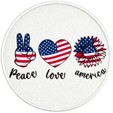 PEACE LOVE AMERICA PEARL  WHITE CARBON FIBER TIRE COVER