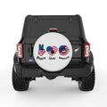 PEACE LOVE AMERICA PEARL  WHITE CARBON FIBER TIRE COVER
