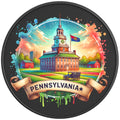 PENNSYLVANIA BLACK CARBON FIBER TIRE COVER