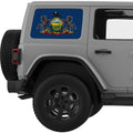 PENNSYLVANIA STATE FLAG QUARTER WINDOW DECAL FITS 2011-2018 JEEP WRANGLER 4 DOOR HARD TOP JKU