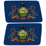 PENNSYLVANIA STATE FLAG QUARTER WINDOW DRIVER & PASSENGER DECALS
