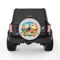 PENNSYLVANIA SILVER CARBON FIBER TIRE COVER