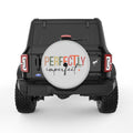 PERFECTLY IMPERFECT SILVER CARBON FIBER TIRE COVER