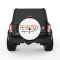 PERFECTLY IMPERFECT WHITE TIRE COVER