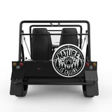 PET PAW NATURE IS CALLING WHITE CARBON FIBER TIRE COVER FOR MOKE