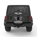 PEW PEW MADAFAKAS FUNNY CAT BLACK CARBON FIBER TIRE COVER
