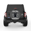 PEW PEW MADAFAKAS FUNNY CAT BLACK CARBON FIBER TIRE COVER