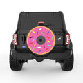 PINK SPRINKLED DONUT BLACK CARBON FIBER TIRE COVER