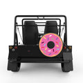 PINK SPRINKLED DONUT BLACK CARBON FIBER TIRE COVER FOR MOKE