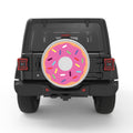 PINK SPRINKLED DONUT BLACK TIRE COVER