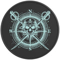 PIRATE COMPASS BLACK CARBON FIBER TIRE COVER