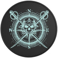 PIRATE COMPASS BLACK TIRE COVER