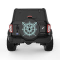 PIRATE COMPASS BLACK TIRE COVER
