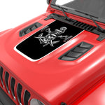 PIRATE SKULL ANCHOR JEEP WRANGLER HOOD DECALS