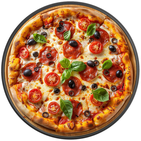 PIZZA BLACK CARBON FIBER TIRE COVER