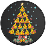 PIZZA CHRISTMAS TREE BLACK TIRE COVER