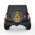 PIZZA CHRISTMAS TREE BLACK CARBON FIBER TIRE COVER