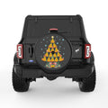 PIZZA CHRISTMAS TREE BLACK TIRE COVER