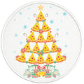 PIZZA CHRISTMAS TREE PEARL  WHITE CARBON FIBER TIRE COVER
