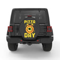 PIZZA DAY BLACK CARBON FIBER TIRE COVER
