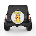PIZZA DAY PEARL  WHITE CARBON FIBER TIRE COVER