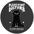 PLEASE DO NOT DISTURB CAT PEARL  WHITE CARBON FIBER TIRE COVER