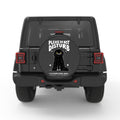 PLEASE DO NOT DISTURB CAT PEARL  WHITE CARBON FIBER TIRE COVER