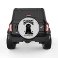 PLEASE DO NOT DISTURB CAT SILVER CARBON FIBER TIRE COVER