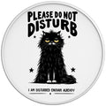 PLEASE DO NOT DISTURB CAT WHITE TIRE COVER