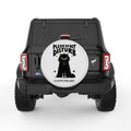 PLEASE DO NOT DISTURB CAT PEARL  WHITE CARBON FIBER TIRE COVER
