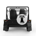 PLEASE DO NOT DISTURB CAT WHITE CARBON FIBER TIRE COVER FOR MOKE