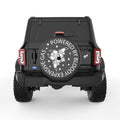 POWERED BY EXPENSIVE GAS BLACK CARBON FIBER TIRE COVER