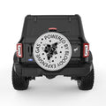 POWERED BY EXPENSIVE GAS SILVER CARBON FIBER TIRE COVER