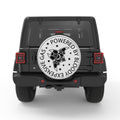 POWERED BY EXPENSIVE GAS BLACK TIRE COVER