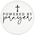 POWERED BY PRAYER BLACK TIRE COVER