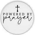 POWERED BY PRAYER WHITE TIRE COVER