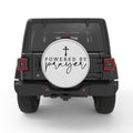 POWERED BY PRAYER BLACK TIRE COVER
