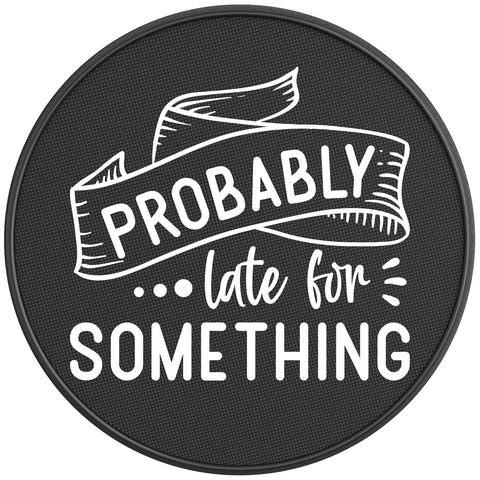 PROBABLY LATE FOR SOMETHING PEARL  WHITE CARBON FIBER TIRE COVER