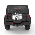 PROUD FIREFIGHTER FLAG PEARL  WHITE CARBON FIBER TIRE COVER