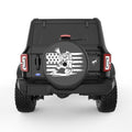 PROUD FIREFIGHTER FLAG BLACK CARBON FIBER TIRE COVER