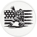 PROUD FIREFIGHTER FLAG BLACK TIRE COVER