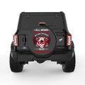 PROUD FIREFIGHTER MOM BLACK TIRE COVER
