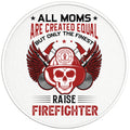 PROUD FIREFIGHTER MOM PEARL  WHITE CARBON FIBER TIRE COVER