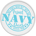 PROUD NAVY DAD WHITE TIRE COVER