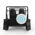 PROUD NAVY DAD WHITE TIRE COVER FOR MOKE