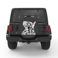 PROUD US FIREFIGHTER BLACK CARBON FIBER TIRE COVER