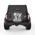 PROUD US FIREFIGHTER BLACK CARBON FIBER TIRE COVER